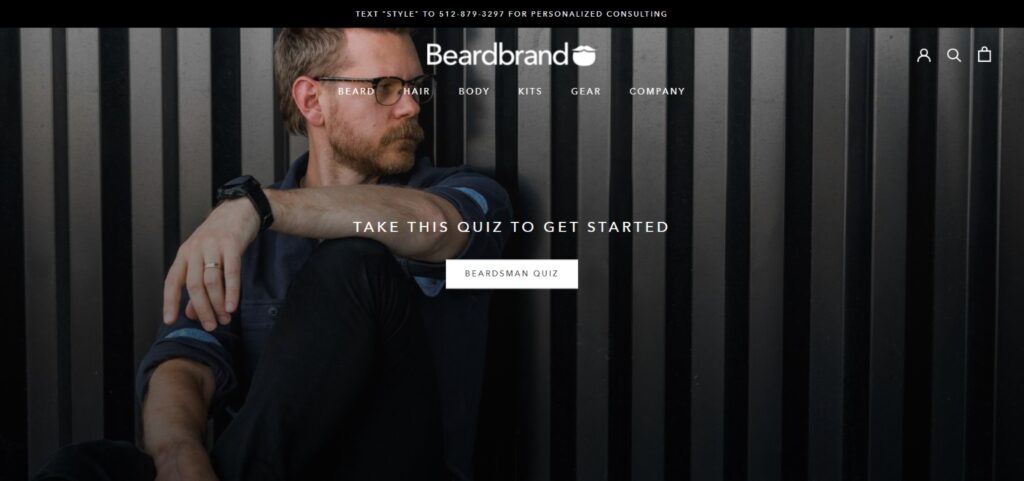 Beardbrand beauty products website