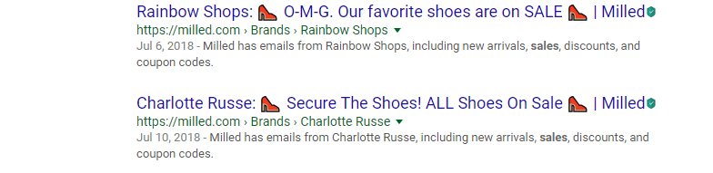 Emojis in search results for your Shopify store