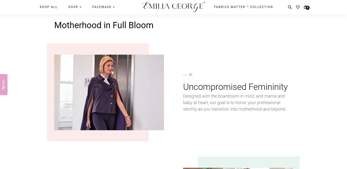 Emilia George website design