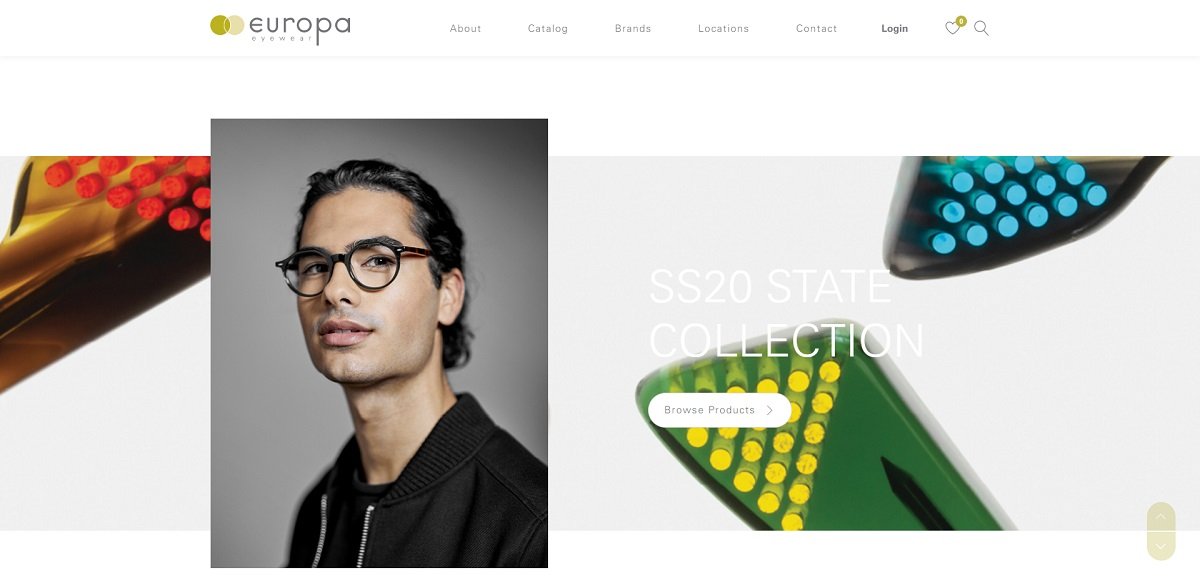 Europa Eyewear website design