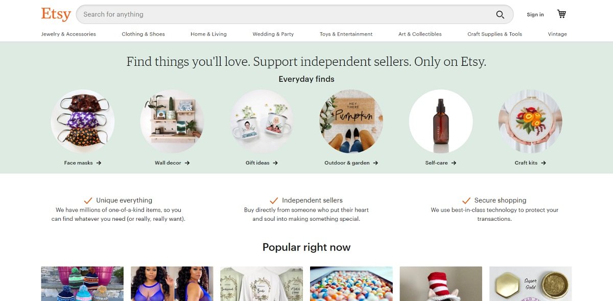 Etsy digital marketplace